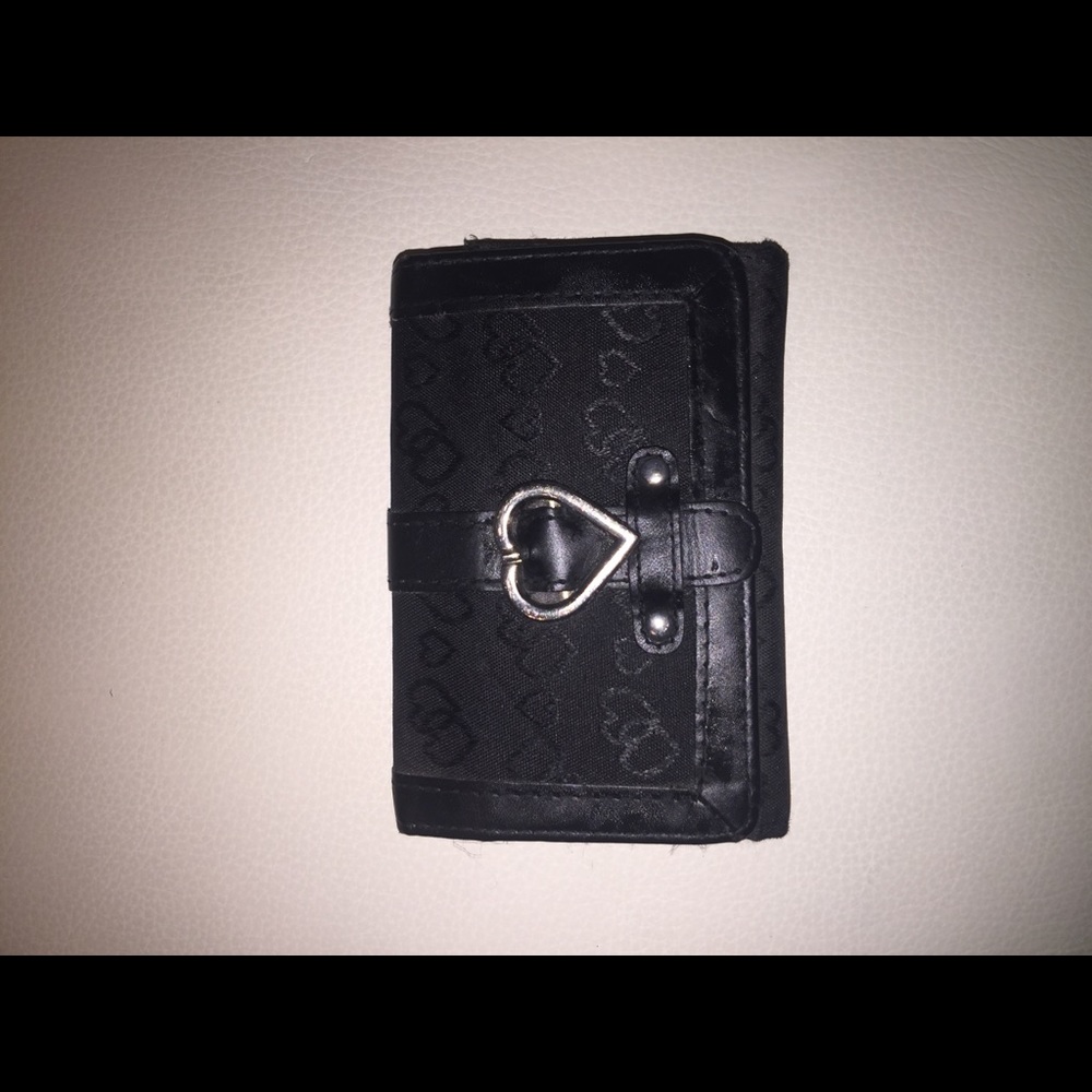 Black Heart-Print Wallet